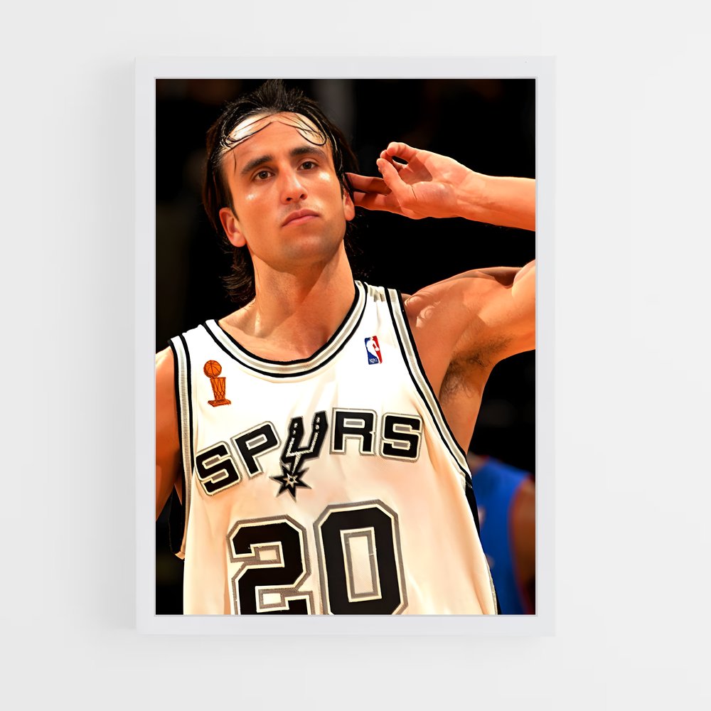Poster L'Art de Manu – affiche Basketball (vue 3)